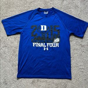 Under Armour Royal Blue Duke Final Four Heat Gear Athletic Tee